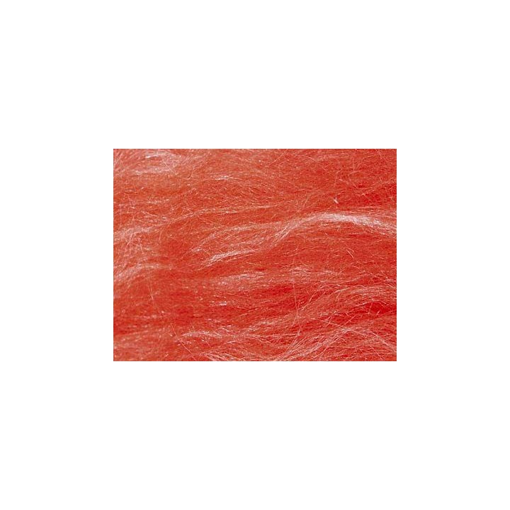 Lana cardada con seda - rojo claro.