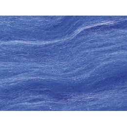 Lana cardada con seda - azul.