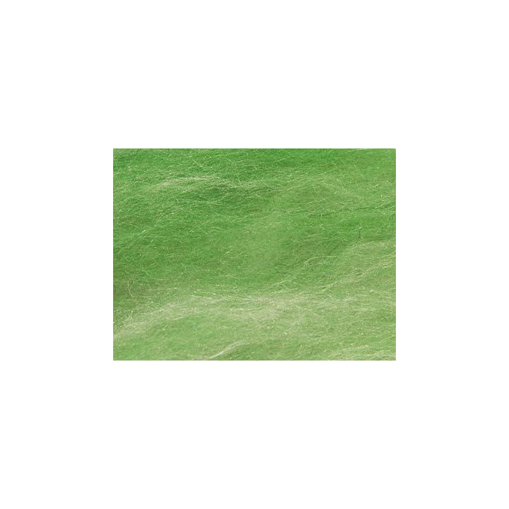 Lana cardada con seda - verde.
