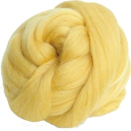 Lana cardada en cinta - amarillo.