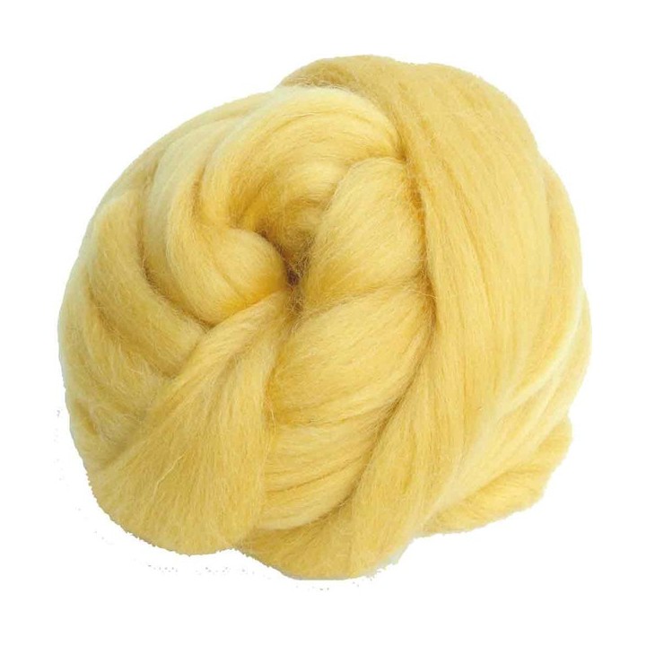 Lana cardada en cinta - amarillo.