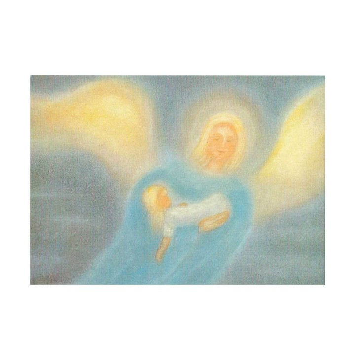 Postal - El Ángel de la Guarda con Niño