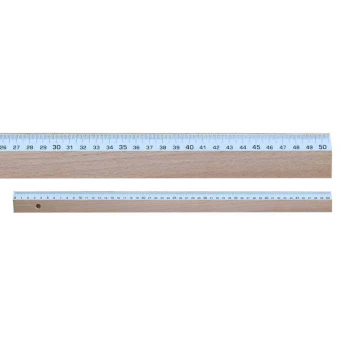 Regla de madera de 50 cm.