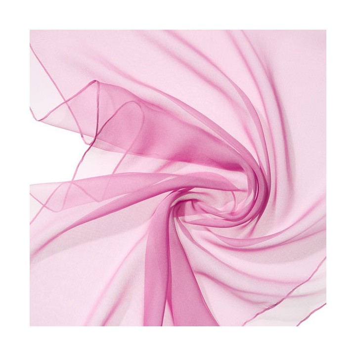 Chal en seda chiffon - rosa viejo