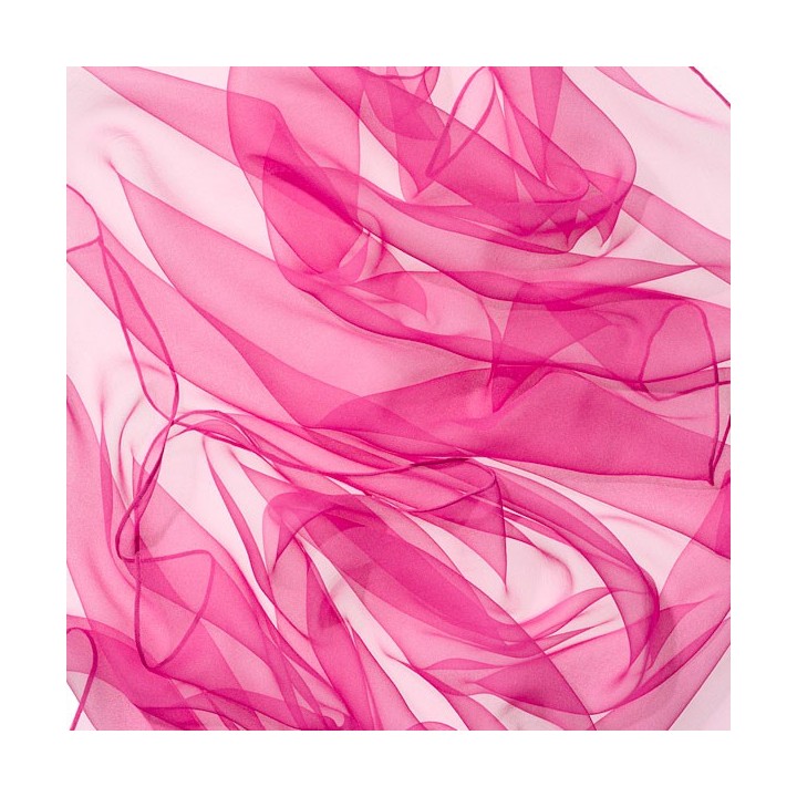 Chal en seda chiffon - rosa fuerte