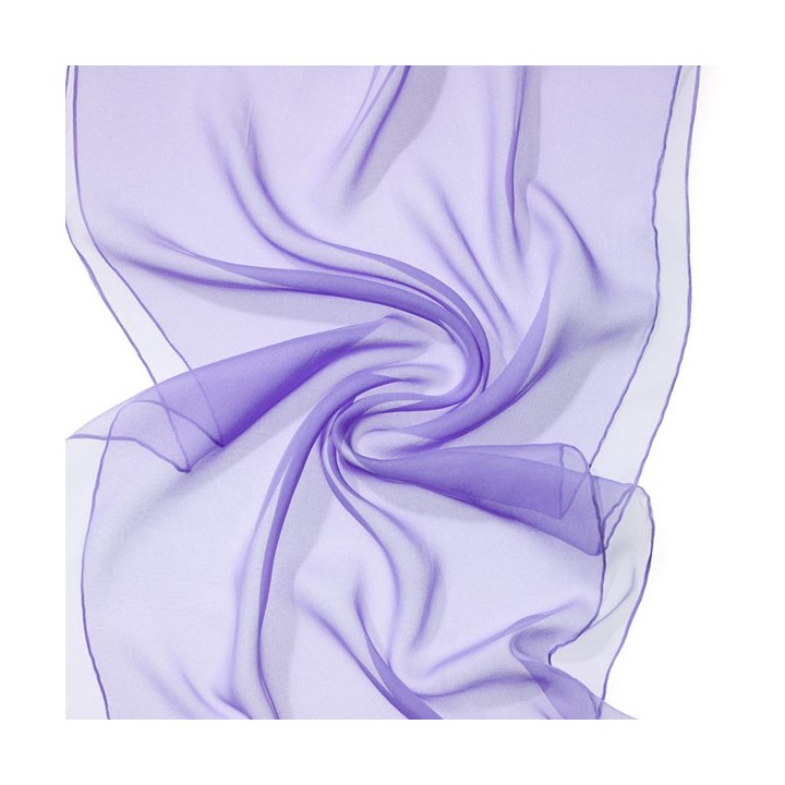 Chal en seda chiffon - lila