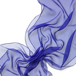 Chal en seda chiffon - azul royal