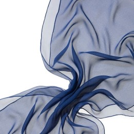 Chal seda chiffon azul oscuro