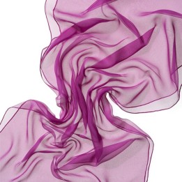 Chal en seda chiffon - púrpura