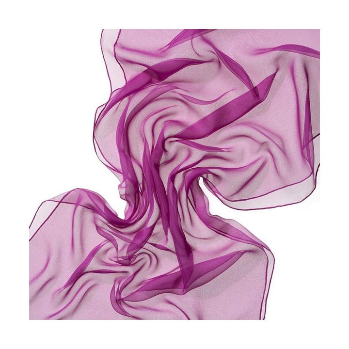 Chal en seda chiffon - púrpura