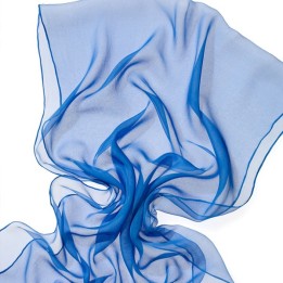 Chal de seda chiffon - azul brillante