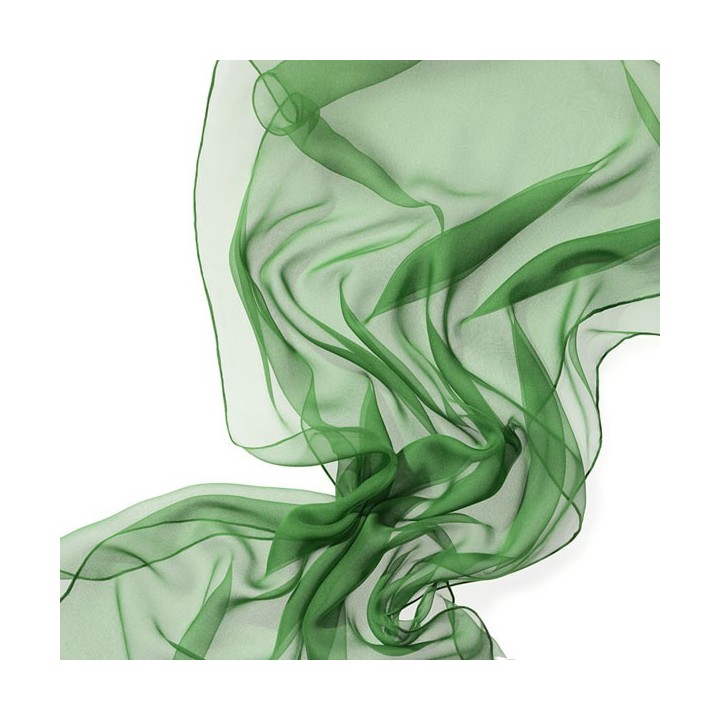 Chal de seda chiffon verde menta