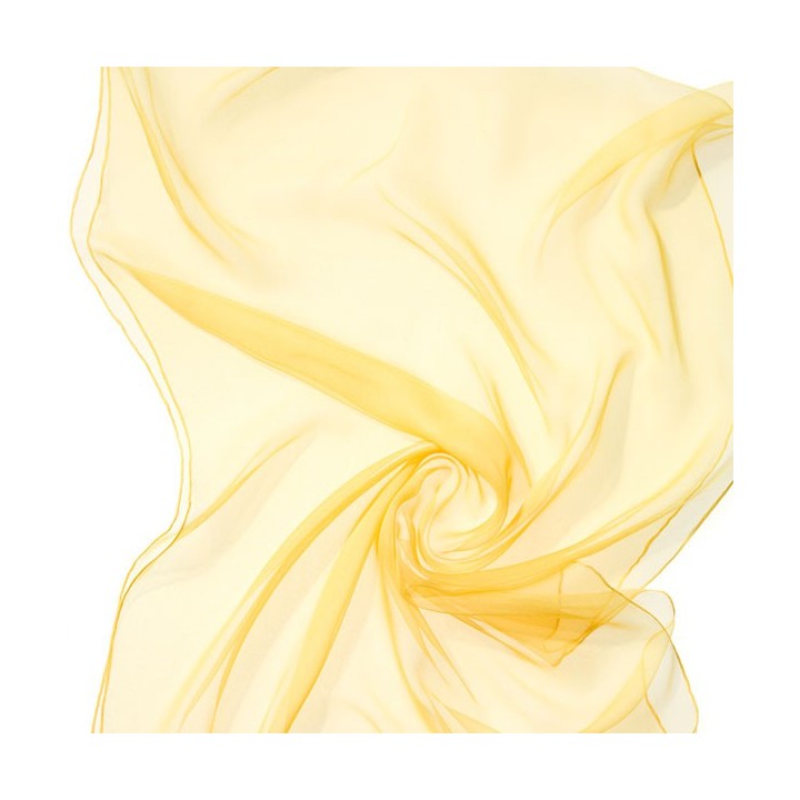 Chal de seda chiffon - amarillo girasol