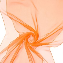 Chal de seda chiffon - mandarina