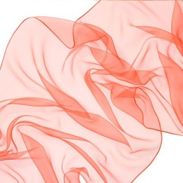 Chal de seda chiffon - naranja