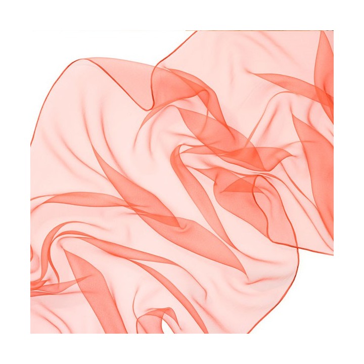 Chal de seda chiffon - naranja