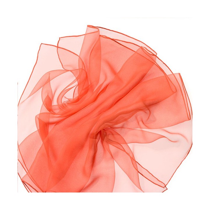 Chal de seda chiffon - naranja