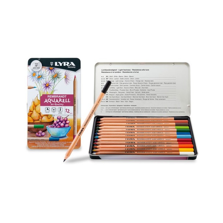 Lyra - Lápices Rembrandt Aquarell 12 colores