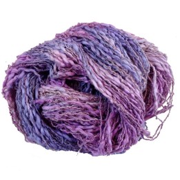 Algodón y lino boucle lila morado