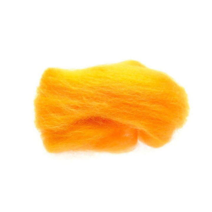 Lana cardada - tinte vegetal - amarillo.