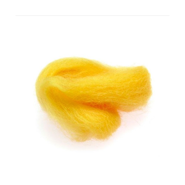 Lana cardada - tinte vegetal - amarillo claro.