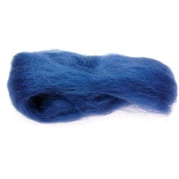 Lana cardada - tinte vegetal - azul oscuro.