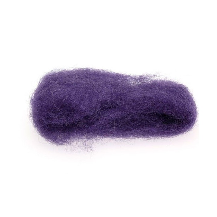 Lana cardada - tinte vegetal - violeta.