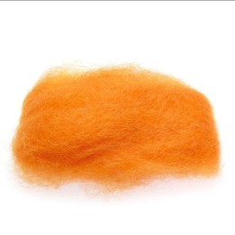 Lana cardada - tinte vegetal - naranja.