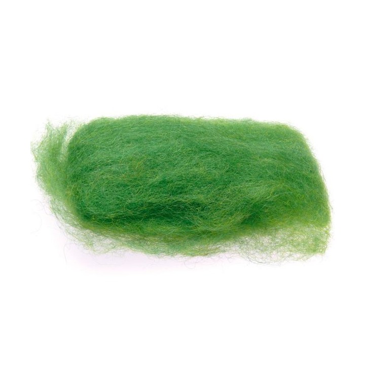 Lana cardada - tinte vegetal - verde claro.