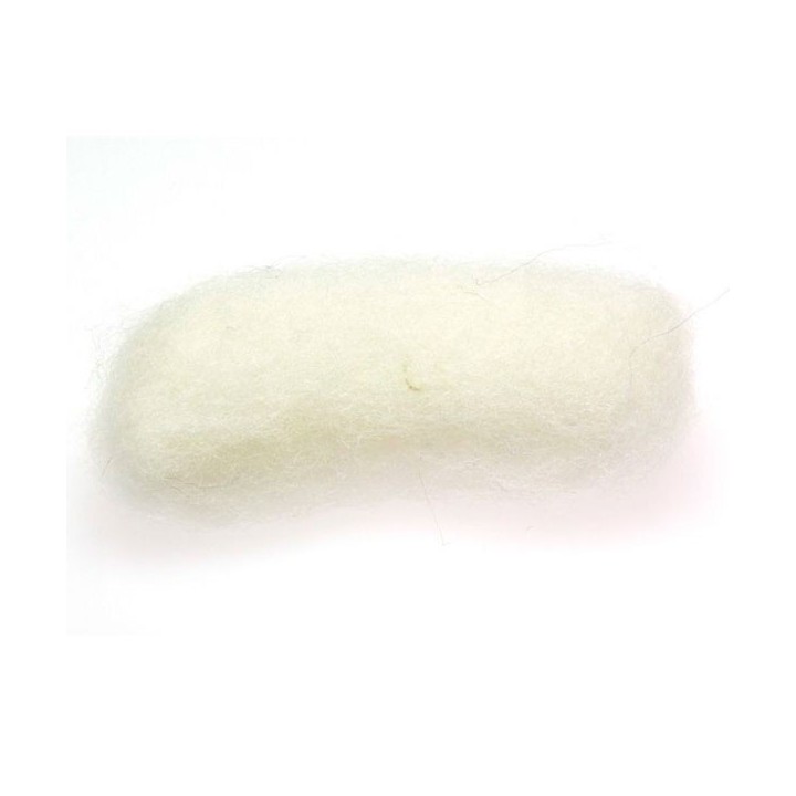 Lana cardada - tinte vegetal blanco natural