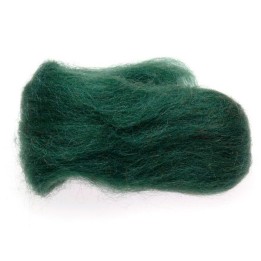 Lana cardada - tinte vegetal verde oscuro