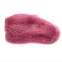 Lana cardada - tinte vegetal rosa oscuro
