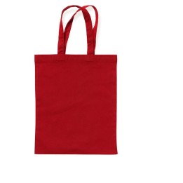 Bolsa de algodón pequeña con asas - rojo.