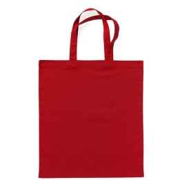 Bolsa de algodón grande con asas - rojo pasión.