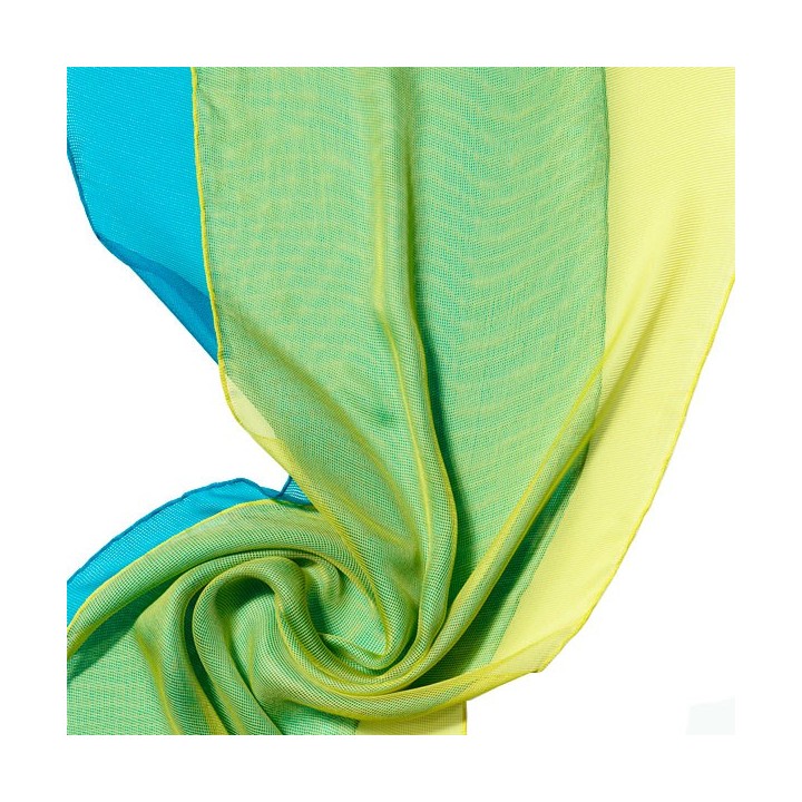 Chal de seda Tissu de gasa verde tilo