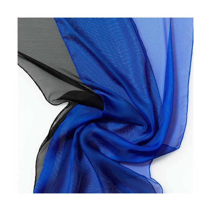 Chal de seda Tissu de gasa azul