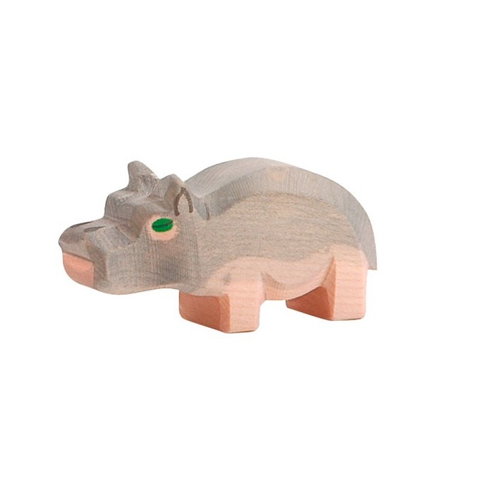 Hipopótamo de madera pequeño