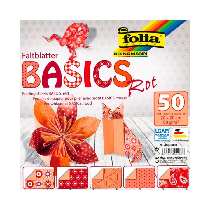 Folia Papel para papiroflexia de un color 160 grs. - Varios tamaños