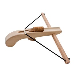Ballesta de madera con corcho