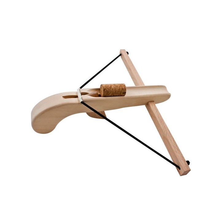 Ballesta de madera con corcho