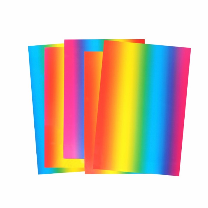 Folia Papel Transparente en tonos arcoiris  
