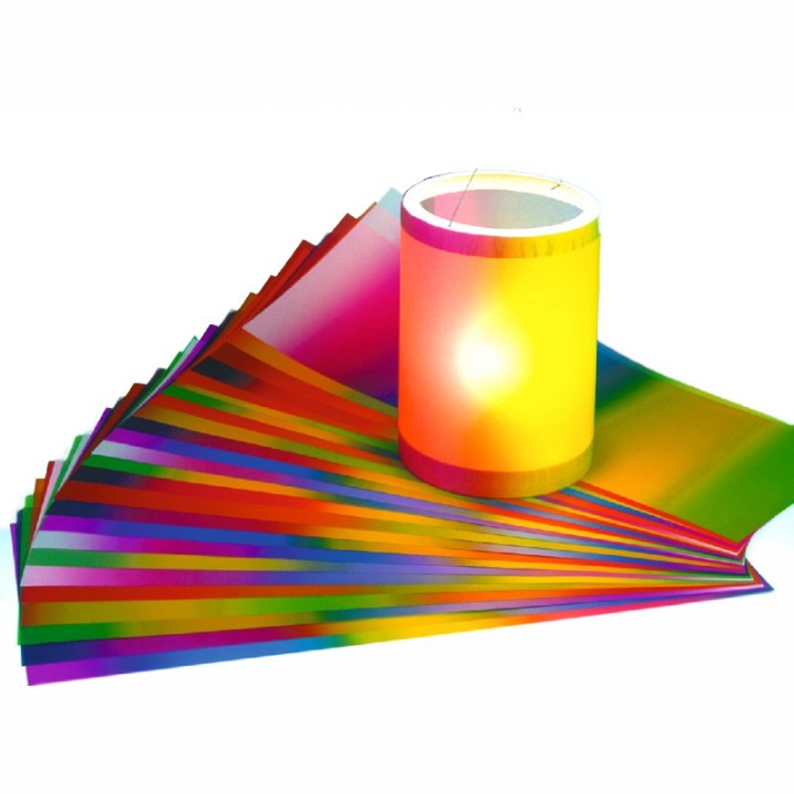 Folia Papel Transparente en tonos arcoiris  