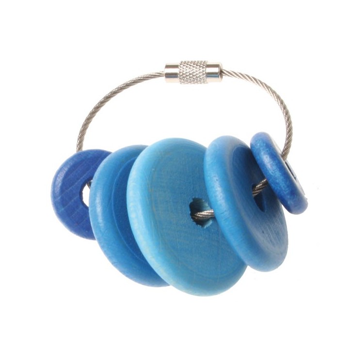 Llavero azul.