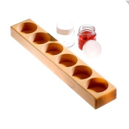 Soporte para 6 frascos de cristal 