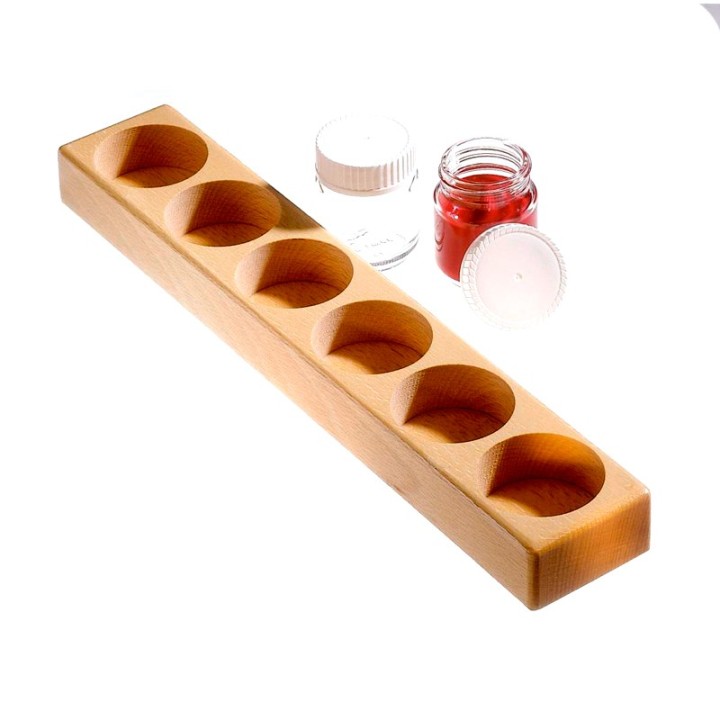 Soporte para 6 frascos de cristal 