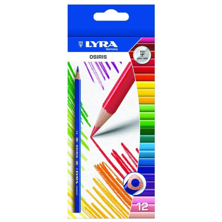 Lyra - lápices de madera Osiris de 12 colores  en caja de cartón.