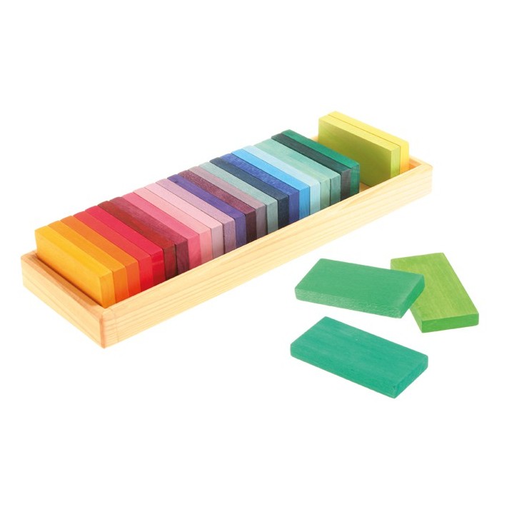 Set de construcción de madera formas geometricas