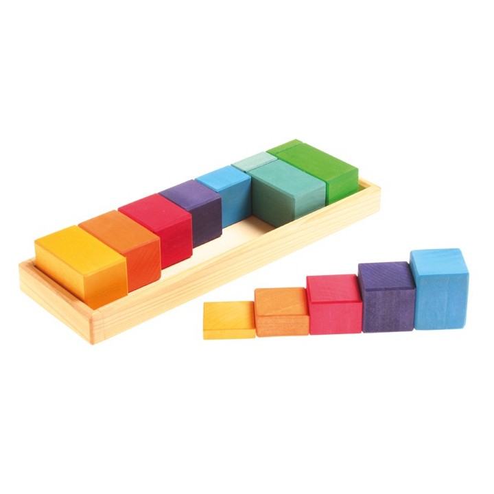 Set de construcción de madera formas geometricas