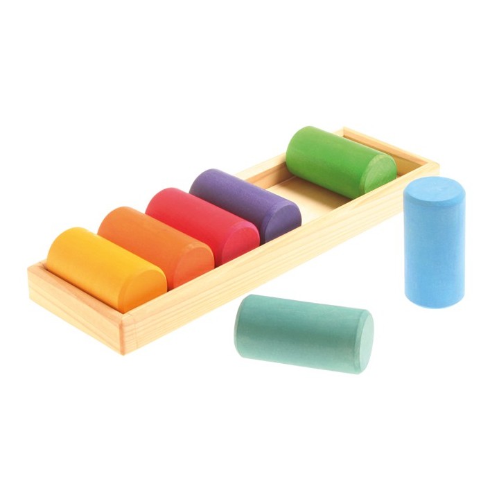 Set de construcción de madera formas geometricas
