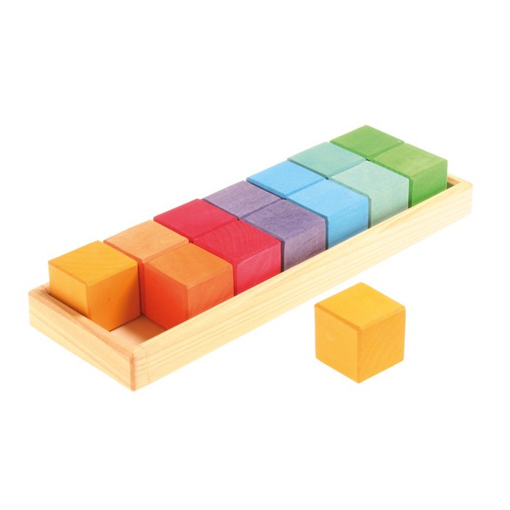 Set de construcción de madera formas geometricas